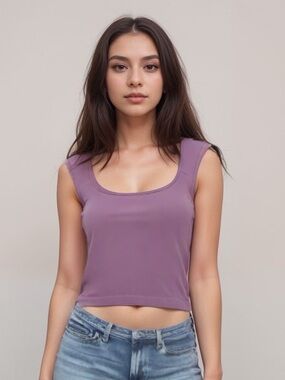 ✨NWT Planet Heart Women's Purple Sleeveless Crop Top